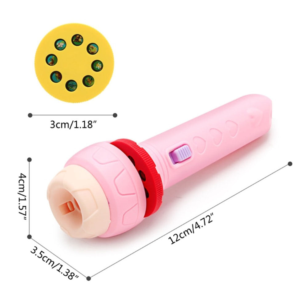 Childrens Projection Toy Torch Toy with Rotate Slide Preschool Funny Gift / 22FK217Pink