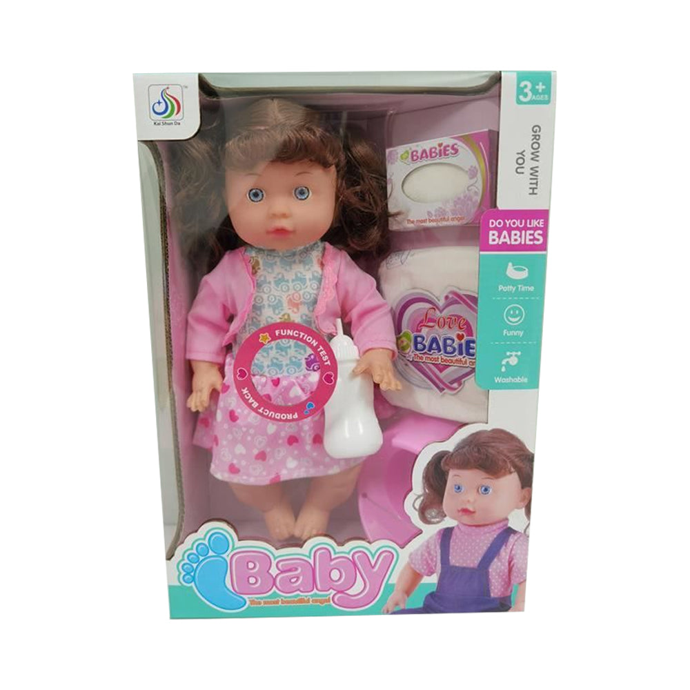 Cute Baby Doll with Nursing ToolsViolet Shirt