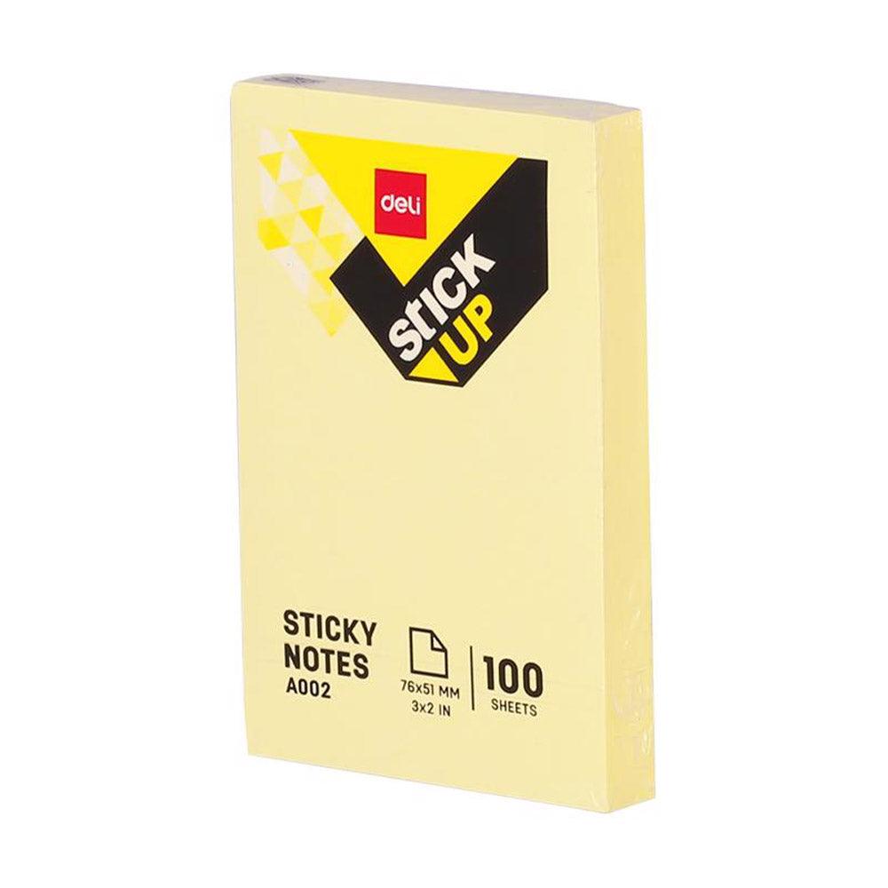 Deli A00253 STICKY NOTES 7651 MM 100 SHEETS YELLOW