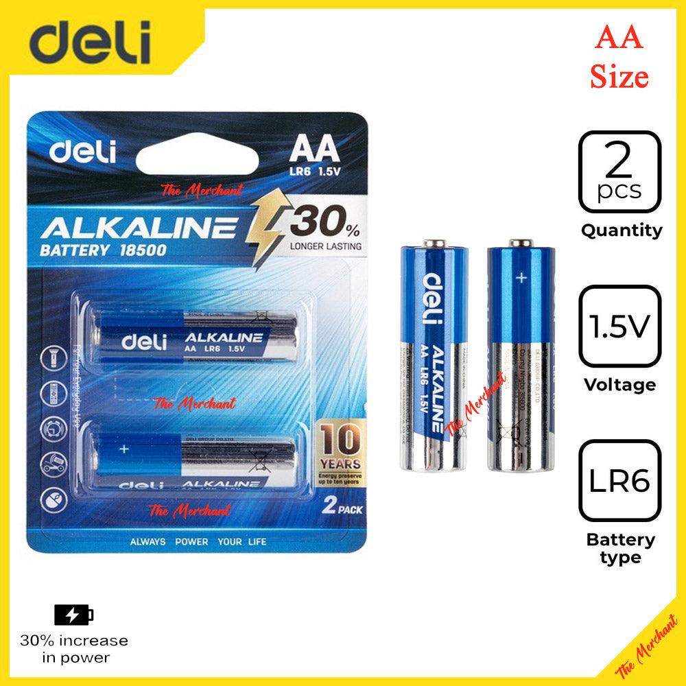 DELI AA ALKALINE BATTERY 18500 (2 PCS) LR6 1.5V