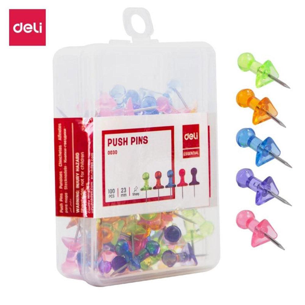 Deli E0030  Transparent Push Pins 23mm