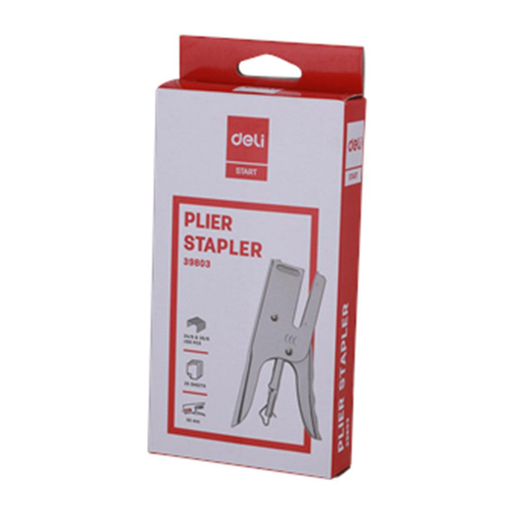 Deli E39803  Plier handle Semi grip effortless stapler silver
