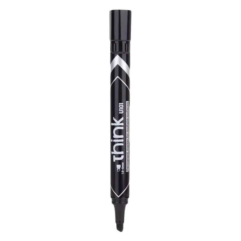 Deli U10120 Chisel Tip Permanent Marker 1.5-5mm Black