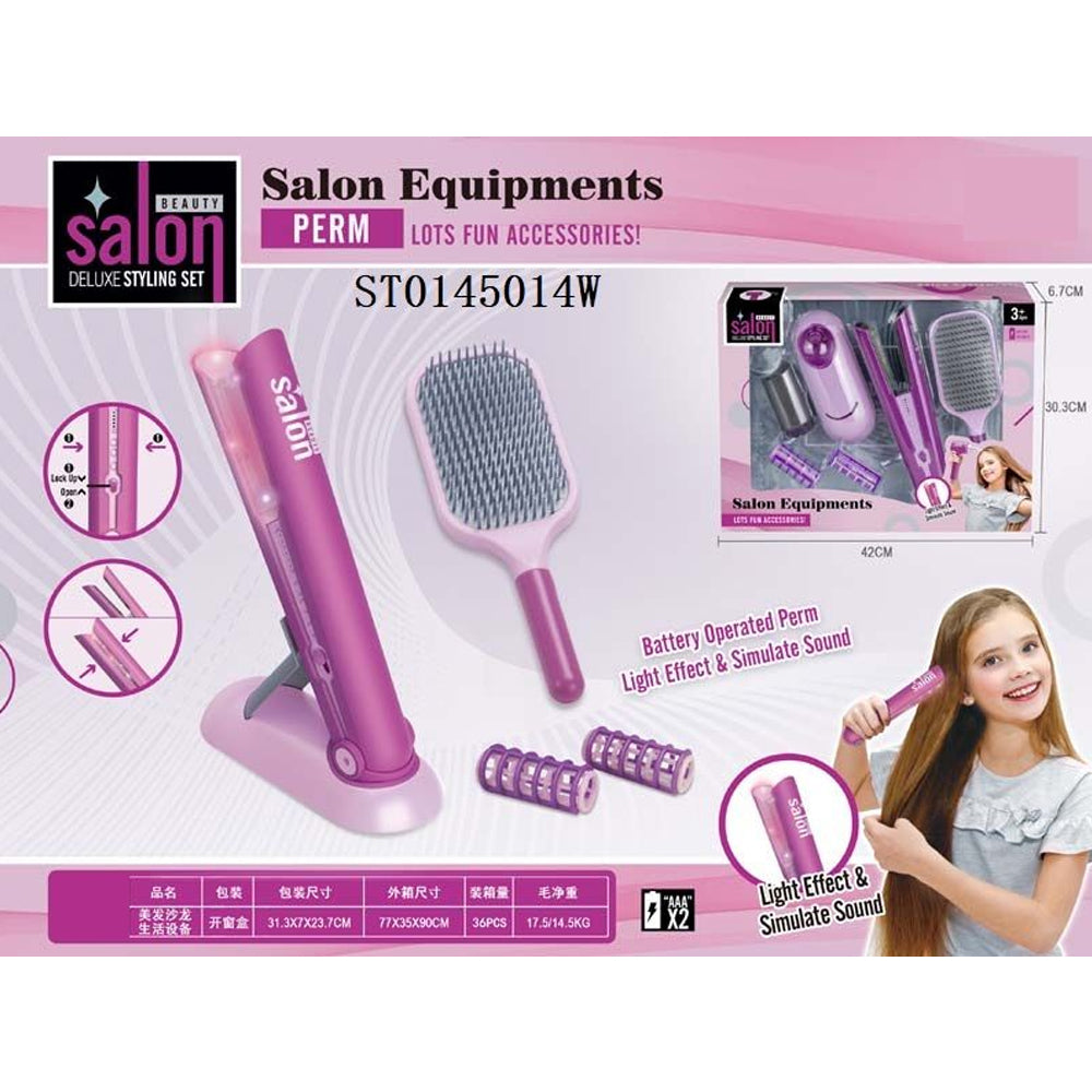 Deluxe Styling Salon Set - Light & Sound Hair Styling Kit