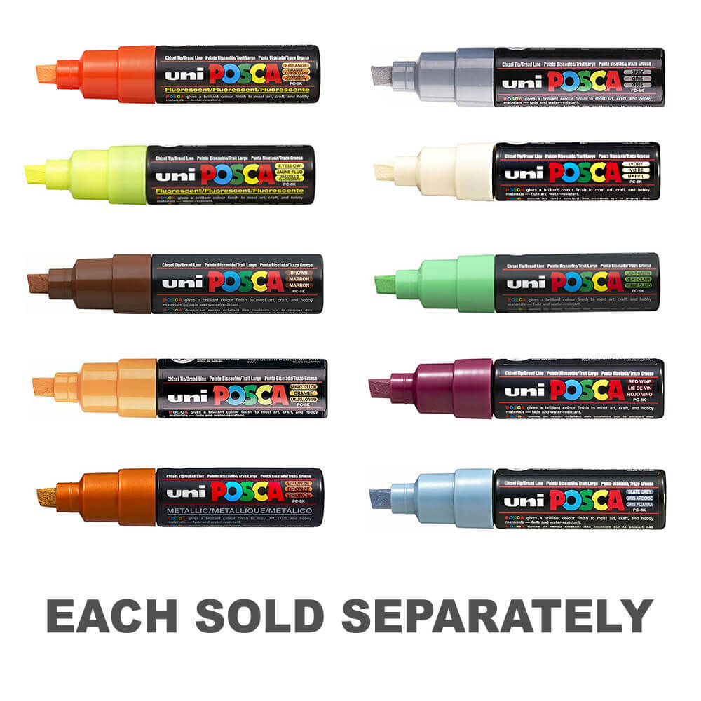 Uni Posca PC-8K Chisel Tip Paint MarkerBright Yellow