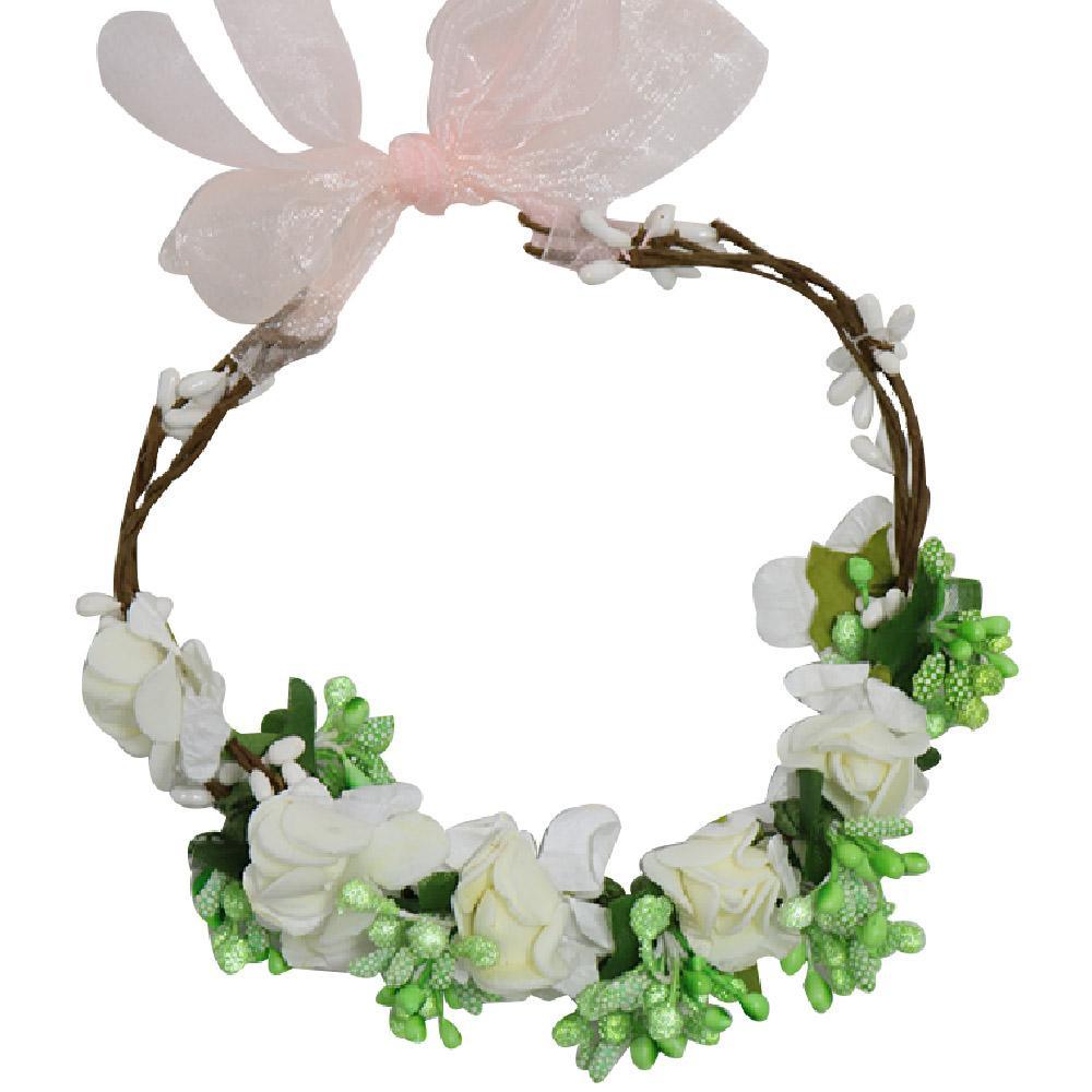Double Flower Crown G-536Green