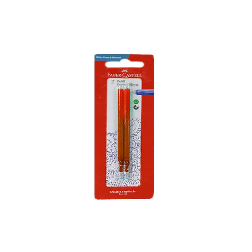 Faber Castell Erasable Gel Roller 0.7mm Refill 2 pcs Red