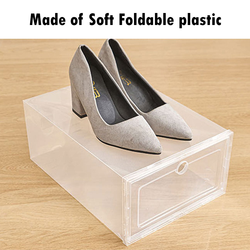 Fold Transparent Soft Plastic Shoes Box - Large / Kc22-126 / 2112345678078Transparent