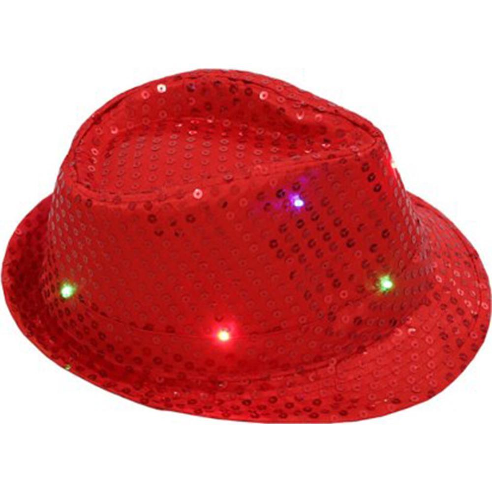 Glitter Red Hat with Light 8848-2/L-340/L-341