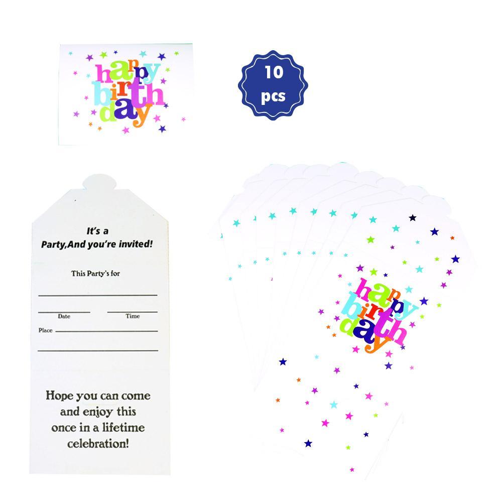Happy Birthday- Invitation Cards (10 pcs) AB-109