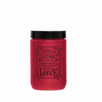Herevin Decorated Red Matte Jar  / 660ml