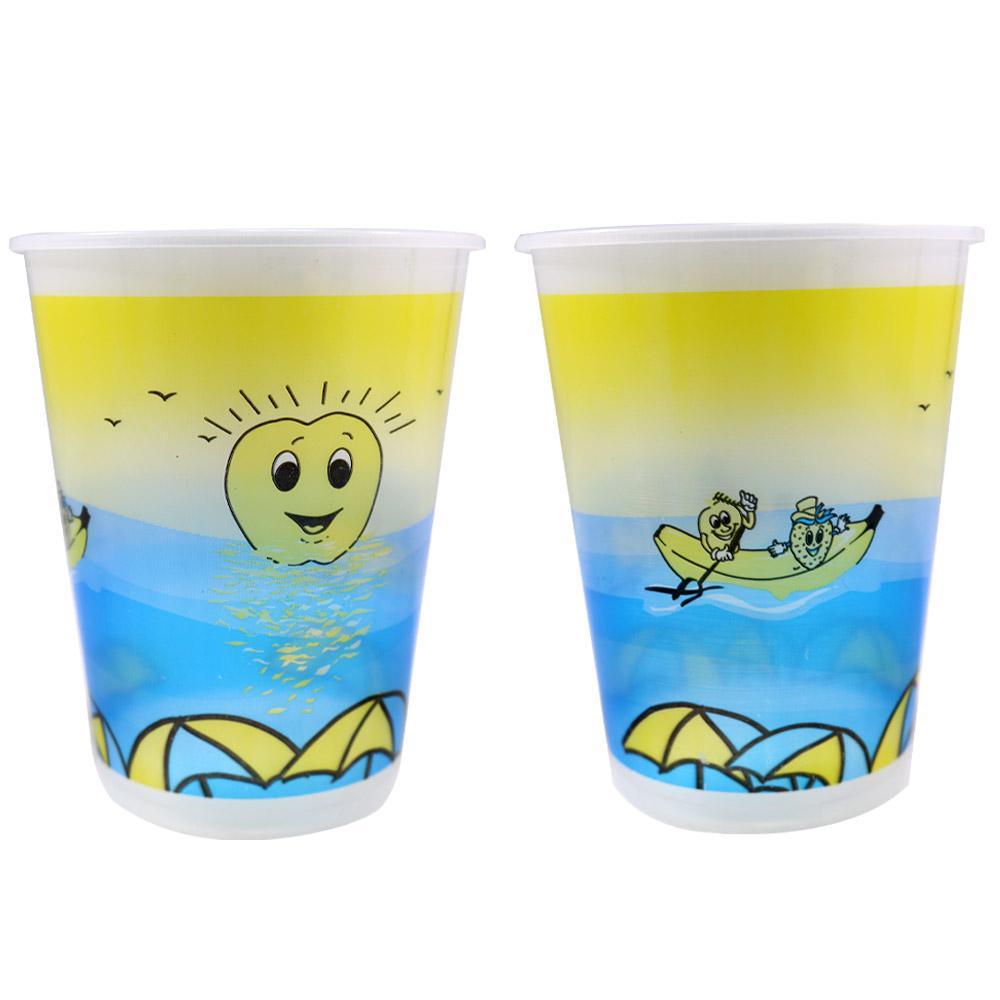 Large Plastic  Cup set (50 Pcs)Fruits