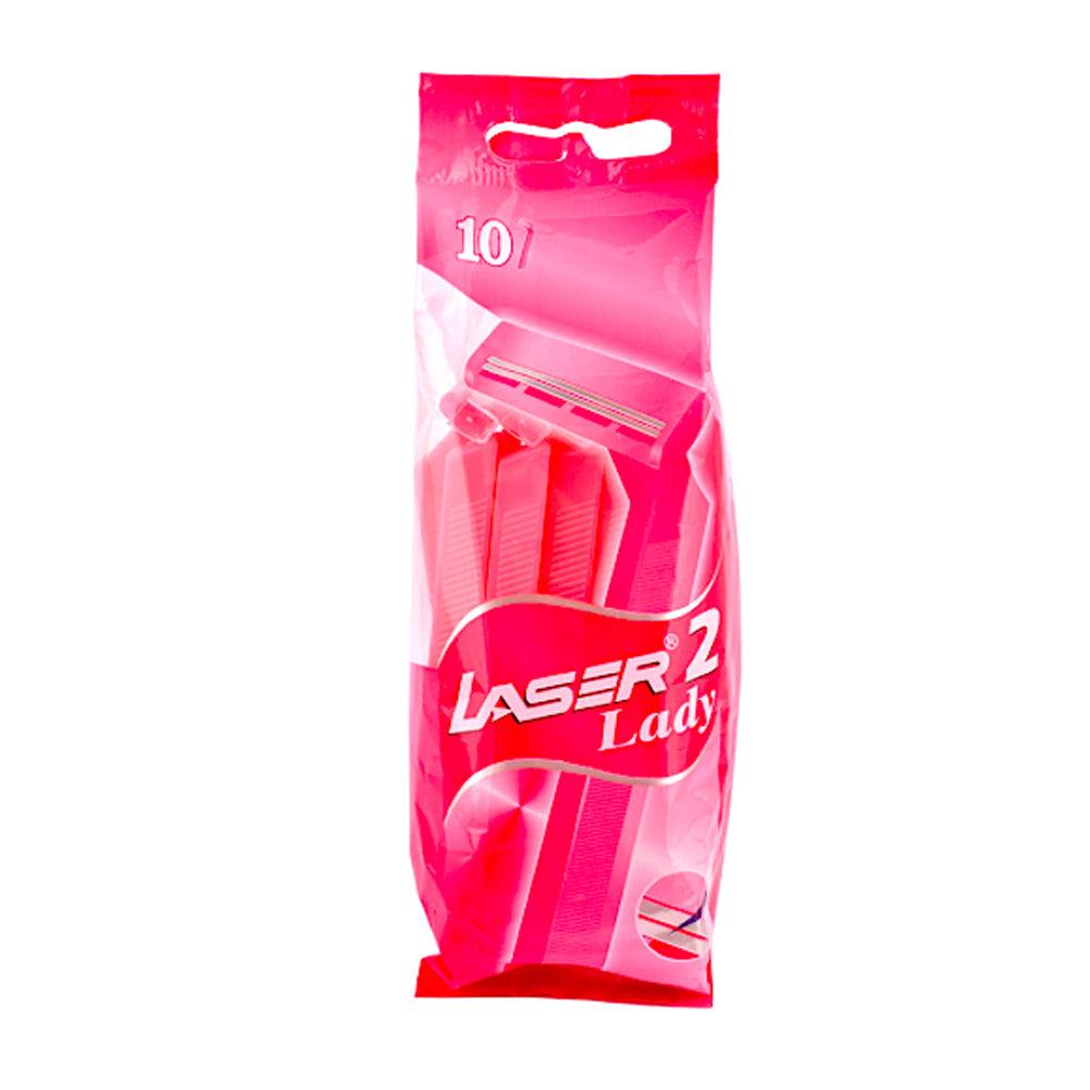 LASER 2 Lady Disposable Razors With 2 Blades 10pcs