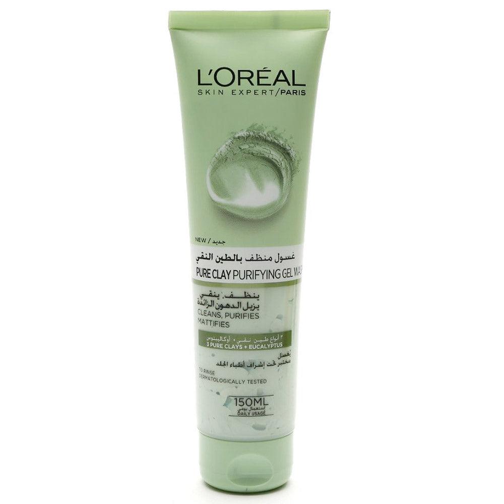 LOreal Paris Pure Clay Green Face Wash with Eucalyptus, Purifies and Mattifies 150ml