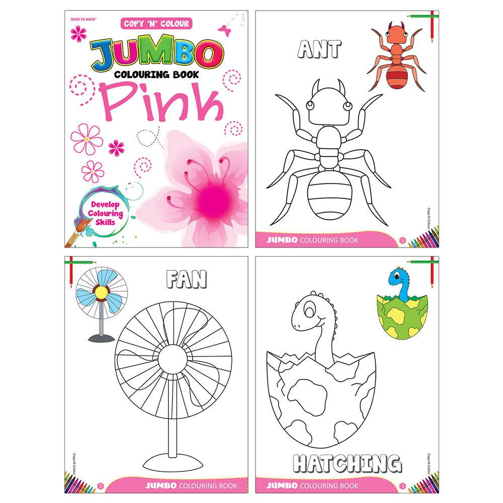 Mind To Mind Copy & Colour Jumbo Colouring Book - Pink