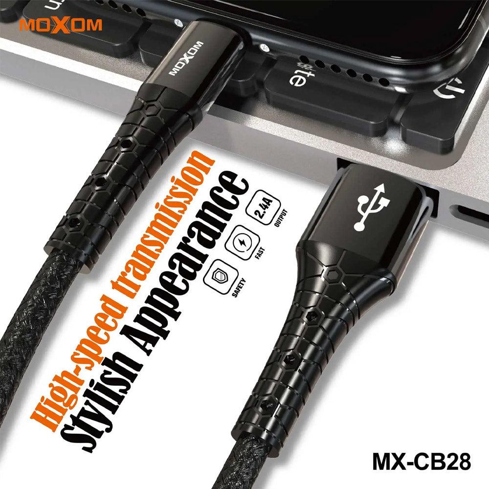 MOXOM MX-CB28 FAST CHARGE 2.4A FAST CHARGE/DATA CONNECTORMicro / Black