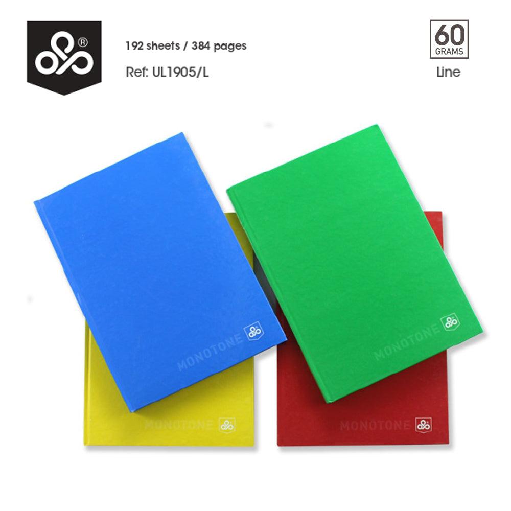 OPP Monotone Binded Hard Cover Copybook 192 Sheets - Line / 21 x 29.7 cmBlue