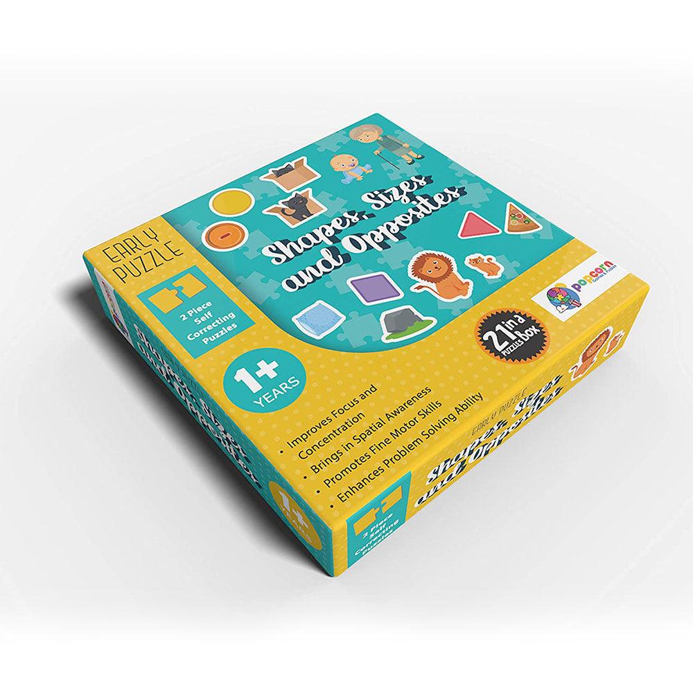 Popcorn Games & Puzzles Shapes, Sizes & Opposites
