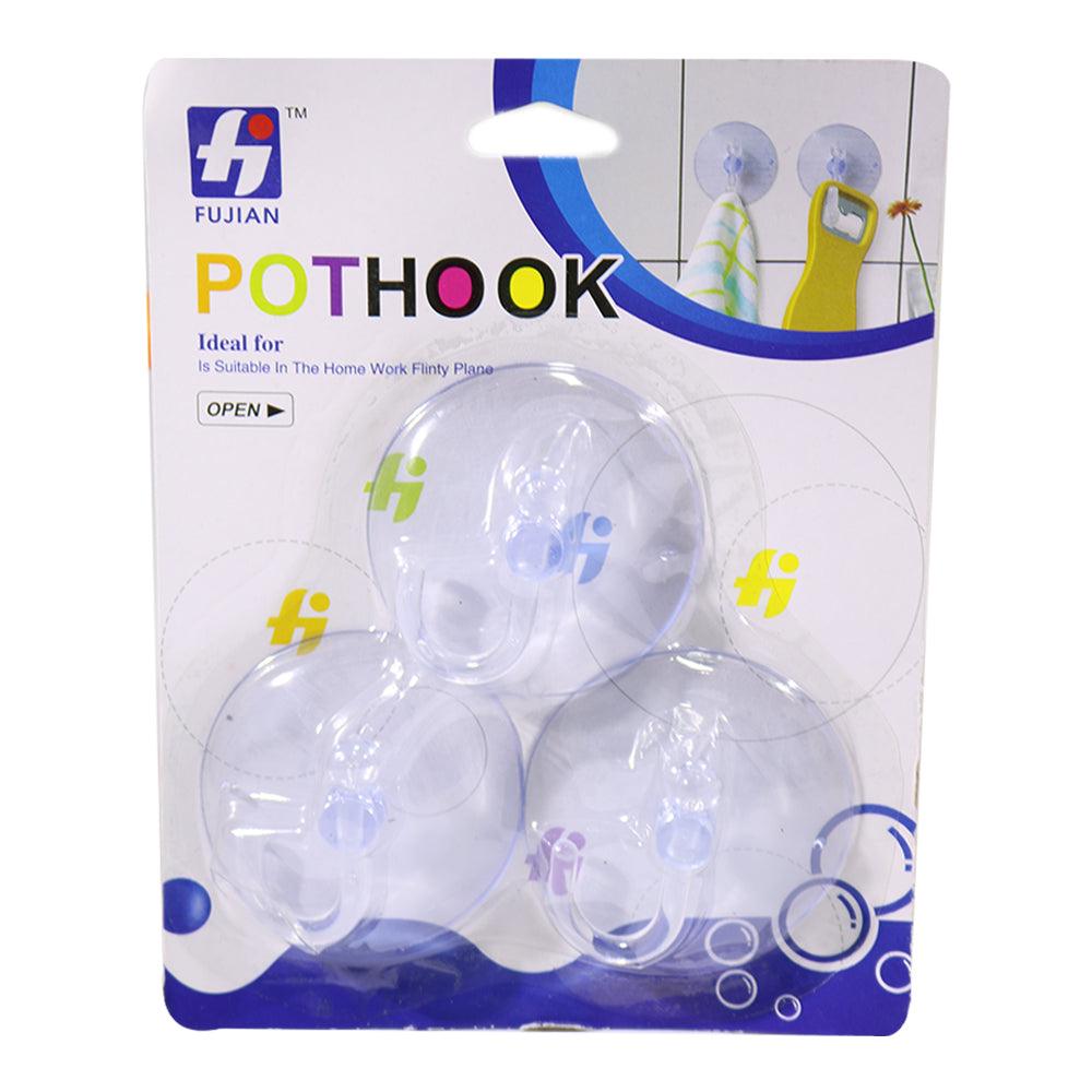 Pothook Hanger hooks Suction Holder ( 3 Pcs)
