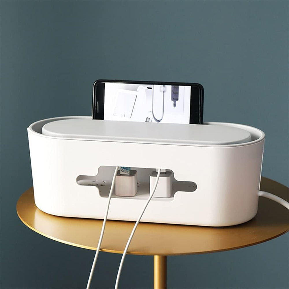 Power Strip Wire Case Charger Socket OrganizerBlack