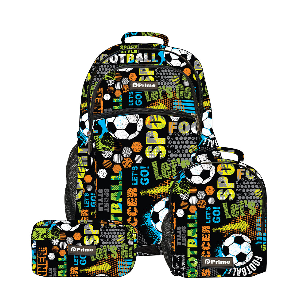 Prime 3 in 1 set (17 Inch BackPack   Pencil Case   Lunch Bag) / PB-048