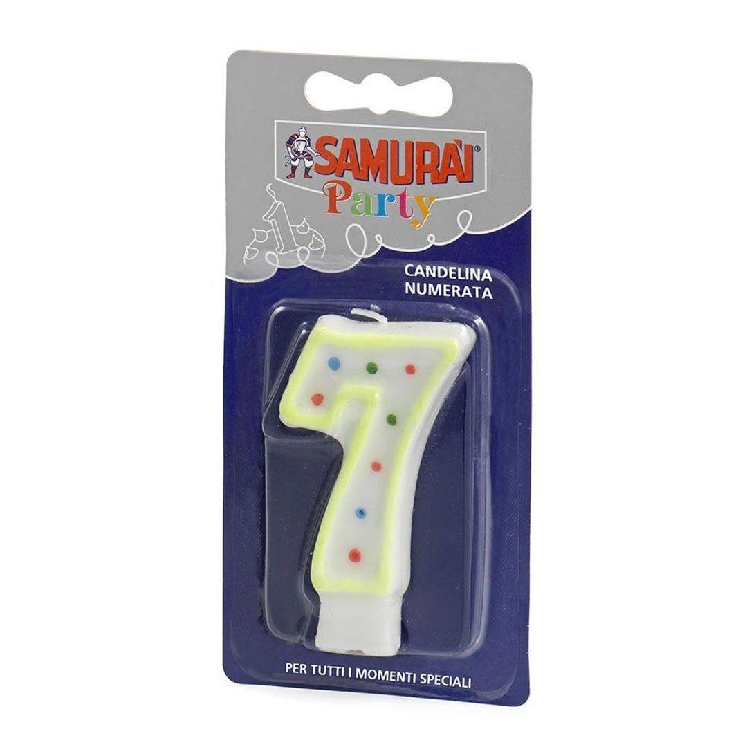 Samurai Birthday Candle Number 7