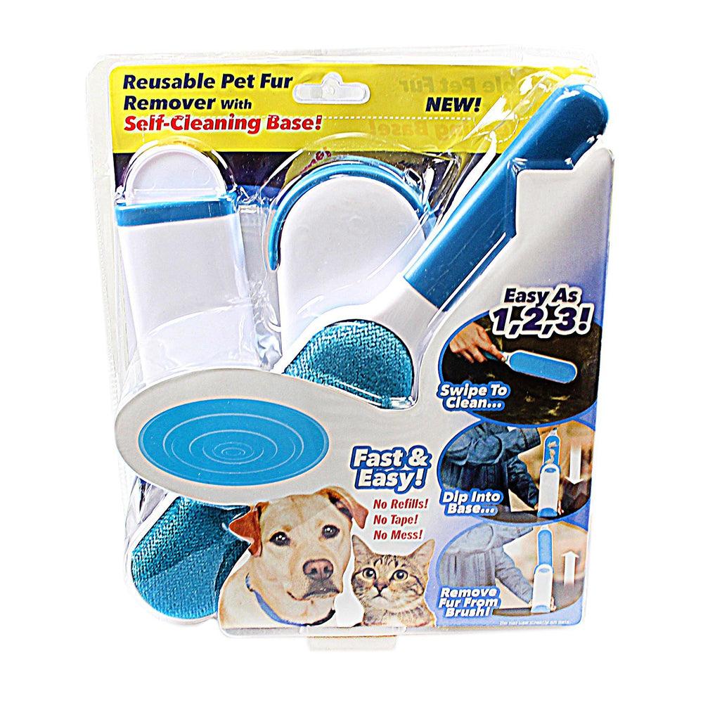 Reusable Pet Fur Remover With Self Cleaning Base / 23521Grey