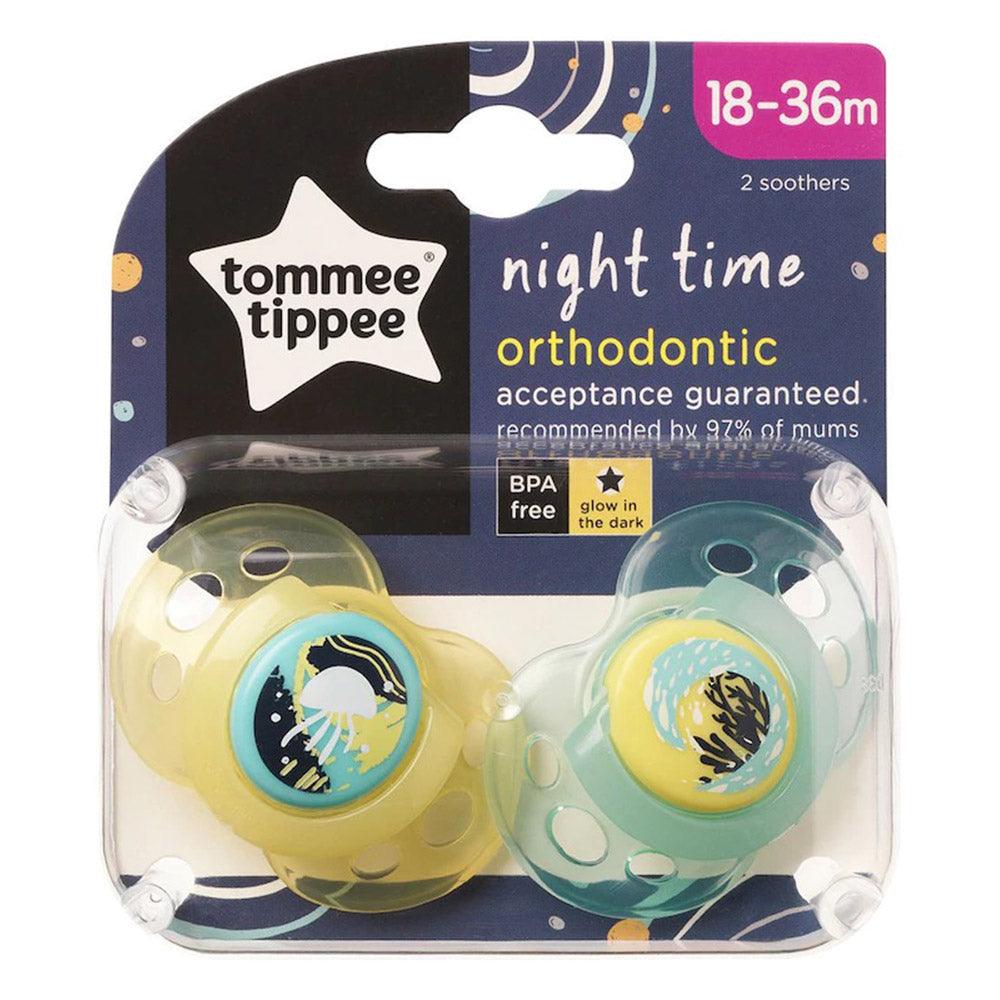 Tommee Tippee Set Of Closer To Nature Night Time Glow in The Dark Pacifier 2 Pcs / 34138