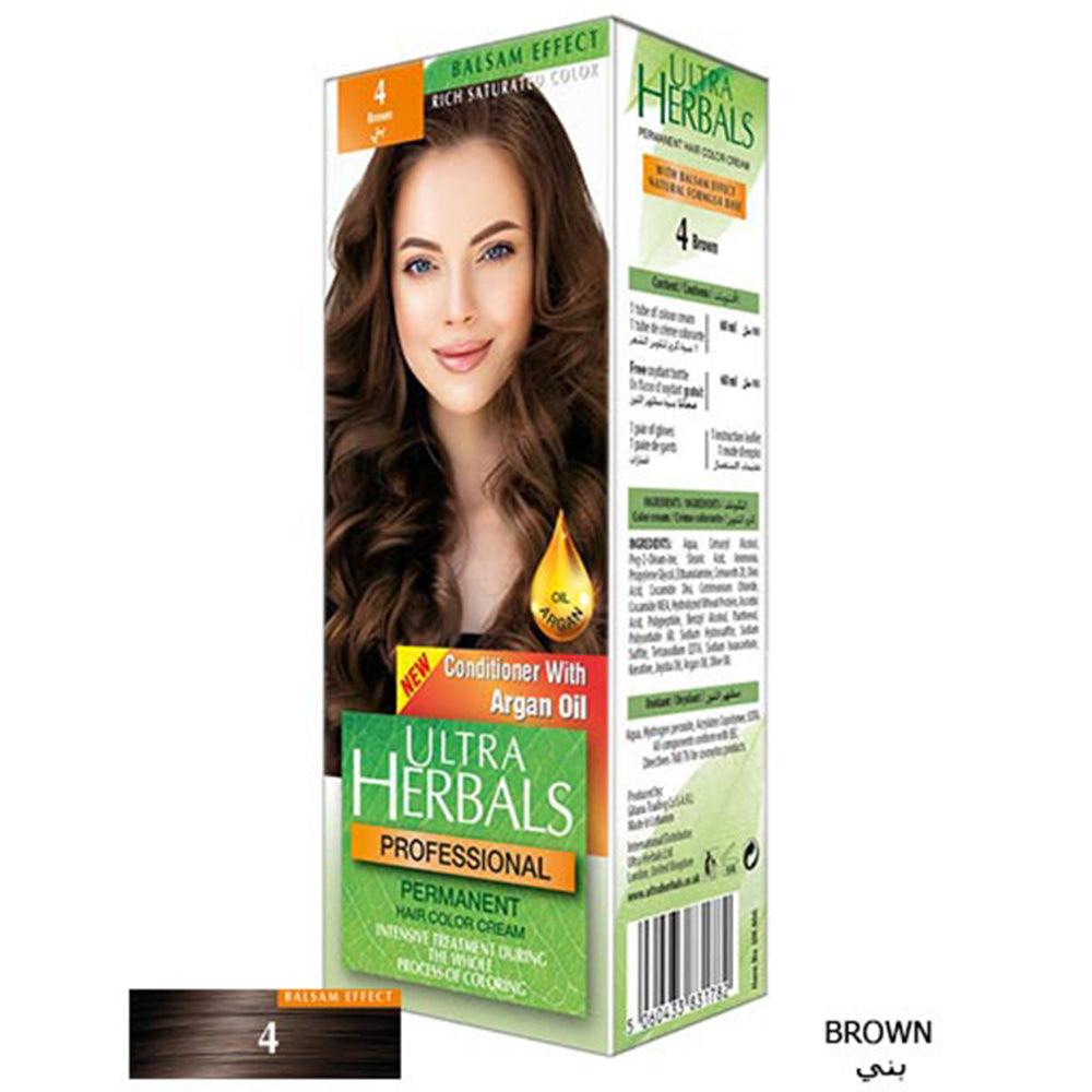Ultra Herbals Professional Hair Color Cream 4 Brown