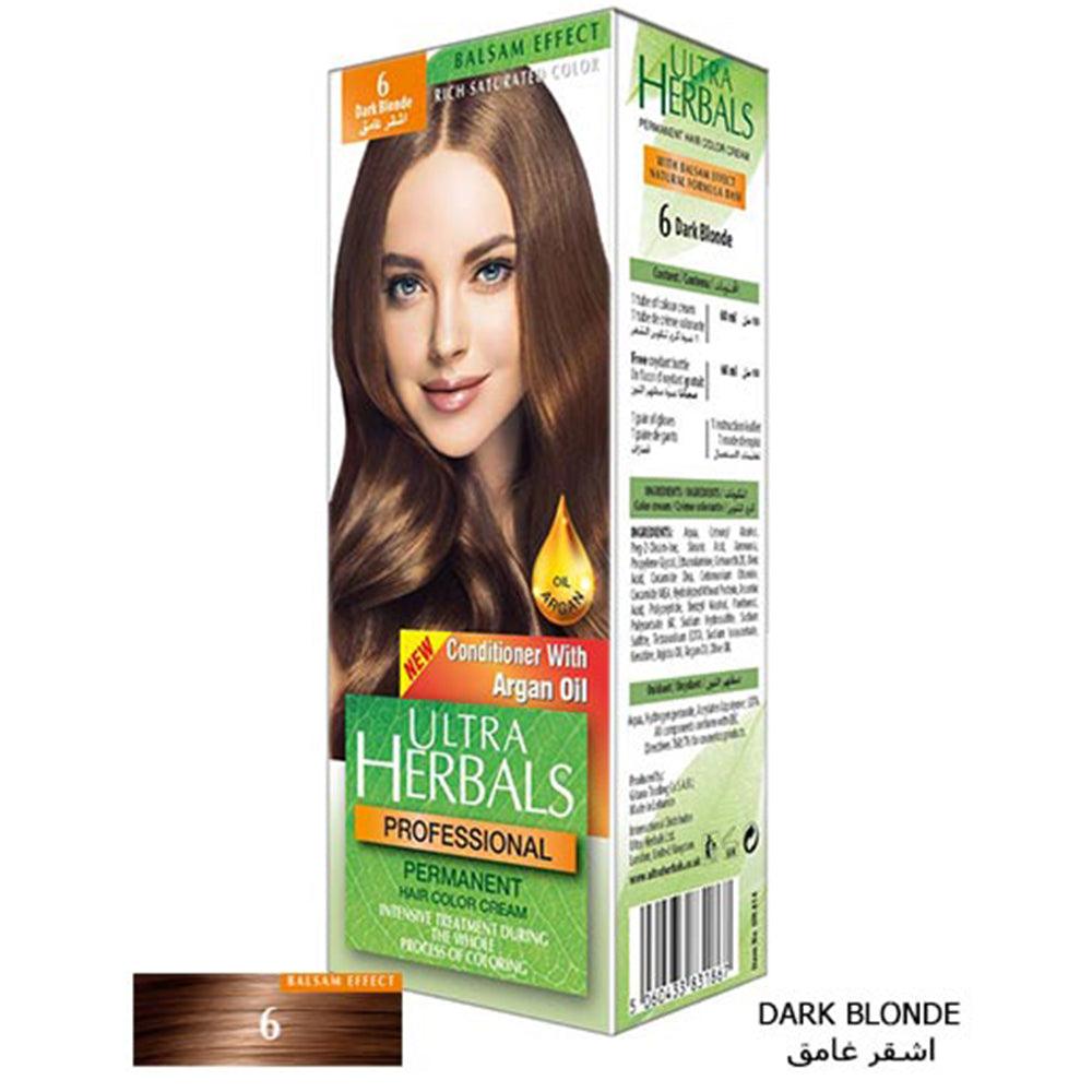 Ultra Herbals Professional Hair Color Cream 6 Dark Blonde