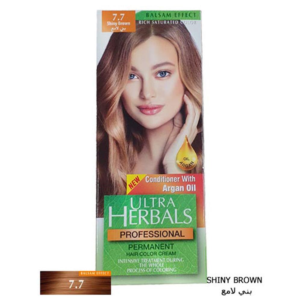 Ultra Herbals Professional Hair Color Cream 7.7 Shiny Brown