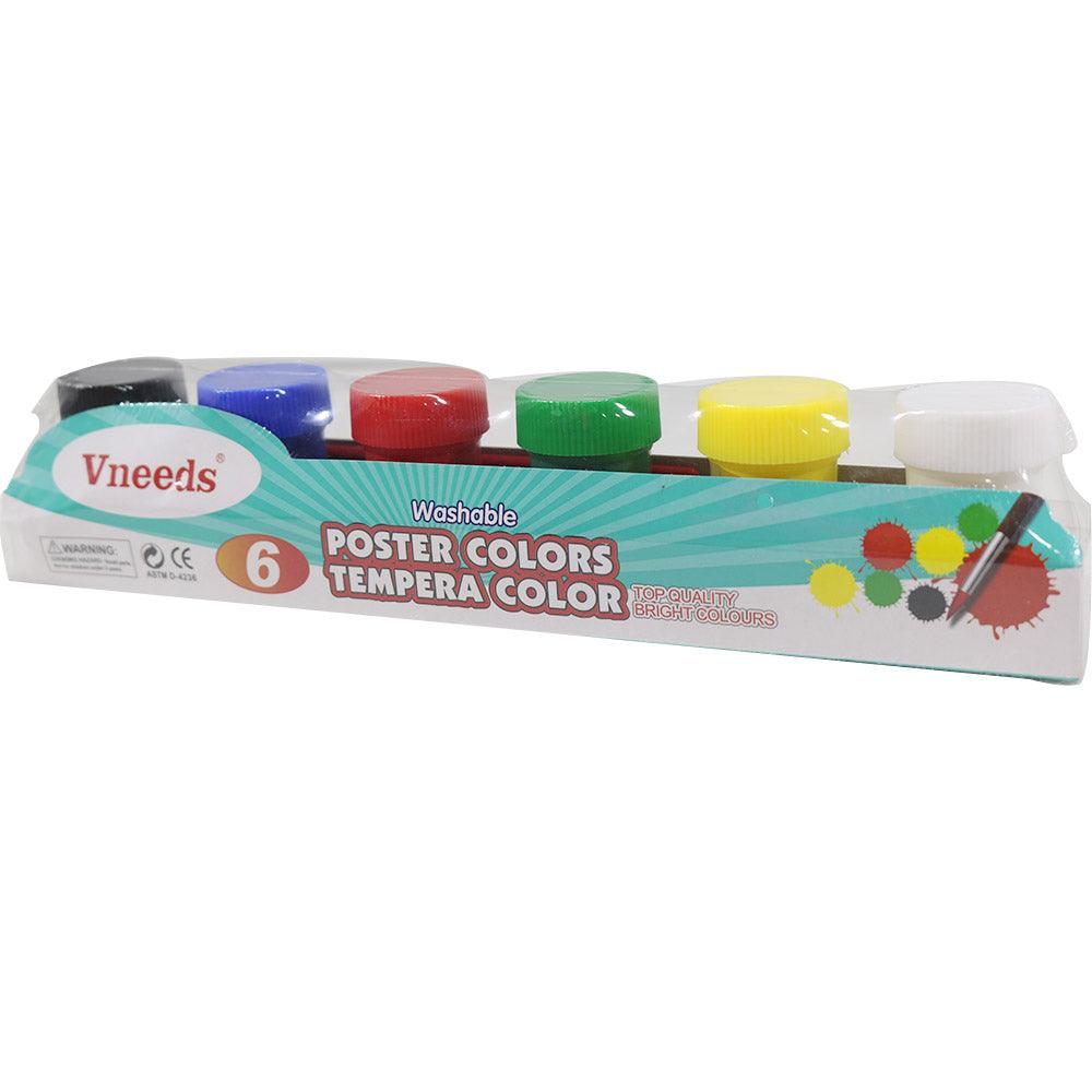 Vneeds Poster Colors 6 PCS / P-237 /PC-1006