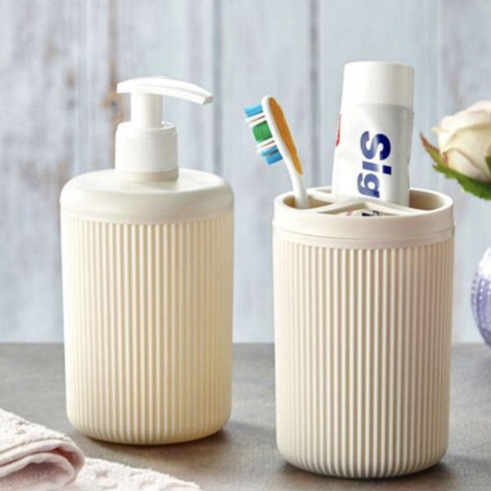 Voce Alesta Soap Dispenser Set 2 PiecesBeige