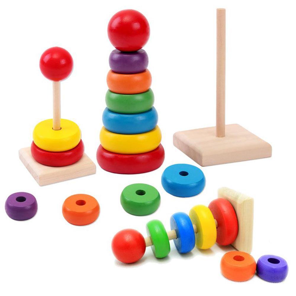 Wooden Rainbow Tower 2407-1