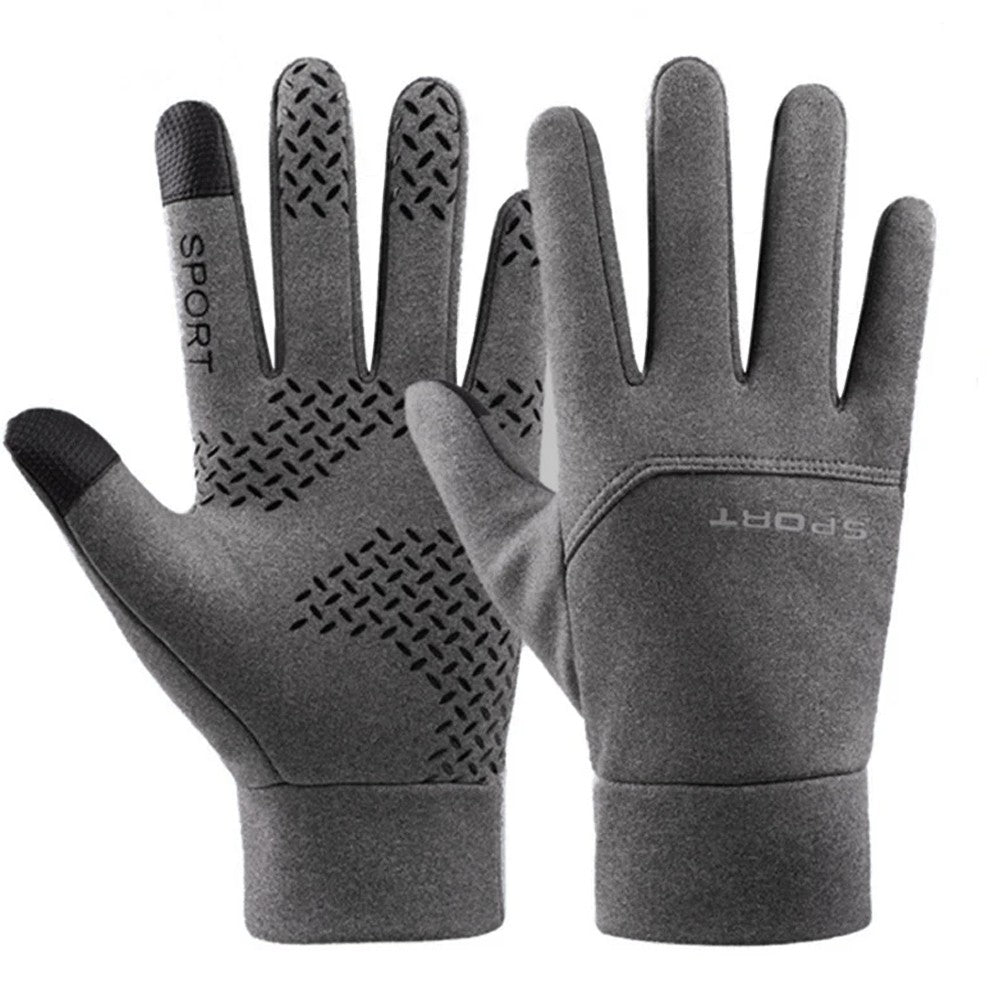 Woolen Winter Touch Screen Waterproof Gloves - Non-Slip and WindproofBlack