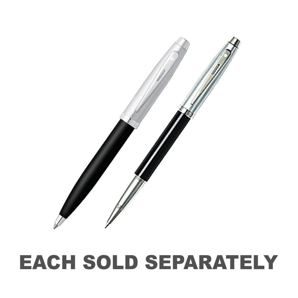 100 Glossy Black/Chrome/Nickel Plated PenBallpoint