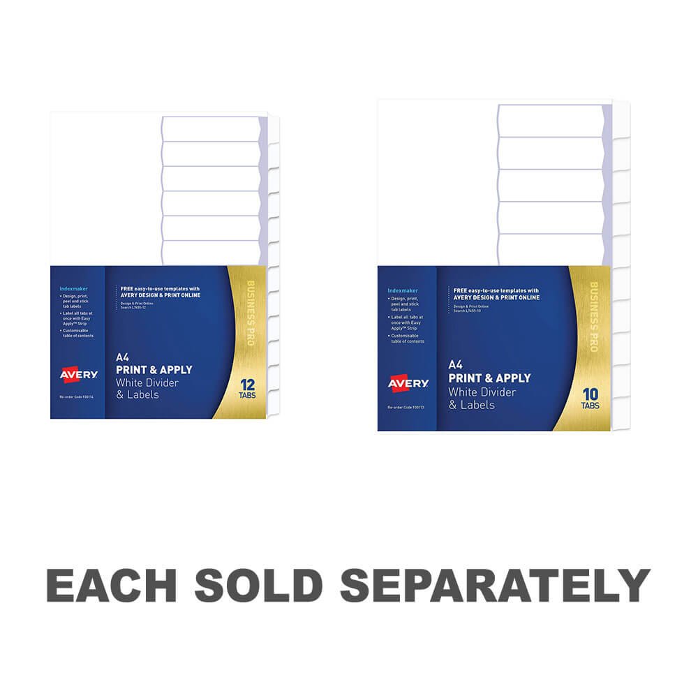 Avery Indexmaker Dividers Punched A410 Tab