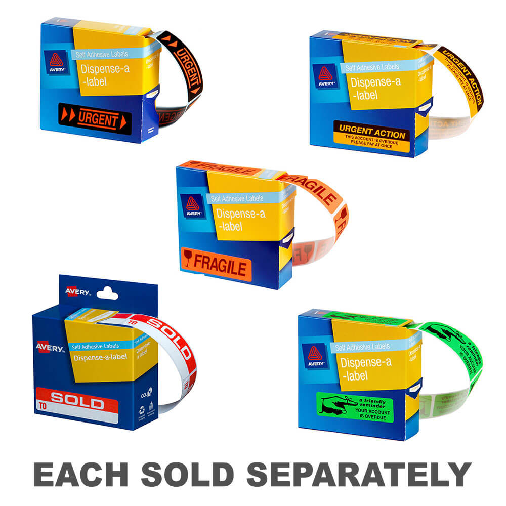 Avery Self-Adhesive Labels 125pcs (19x64mm)Fragile