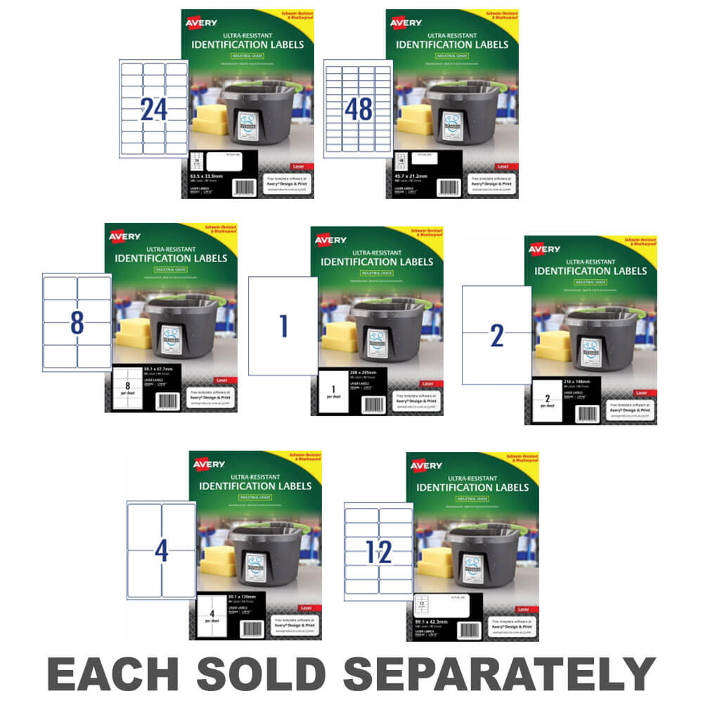 Avery Ultra Resistant Laser Label 10pk1/sheet