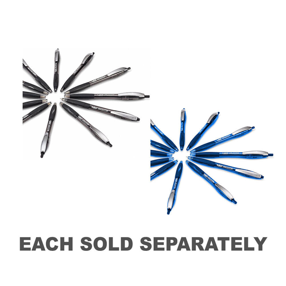 Bic Atlantis Retractable Pen Medium Point (12pk)Black