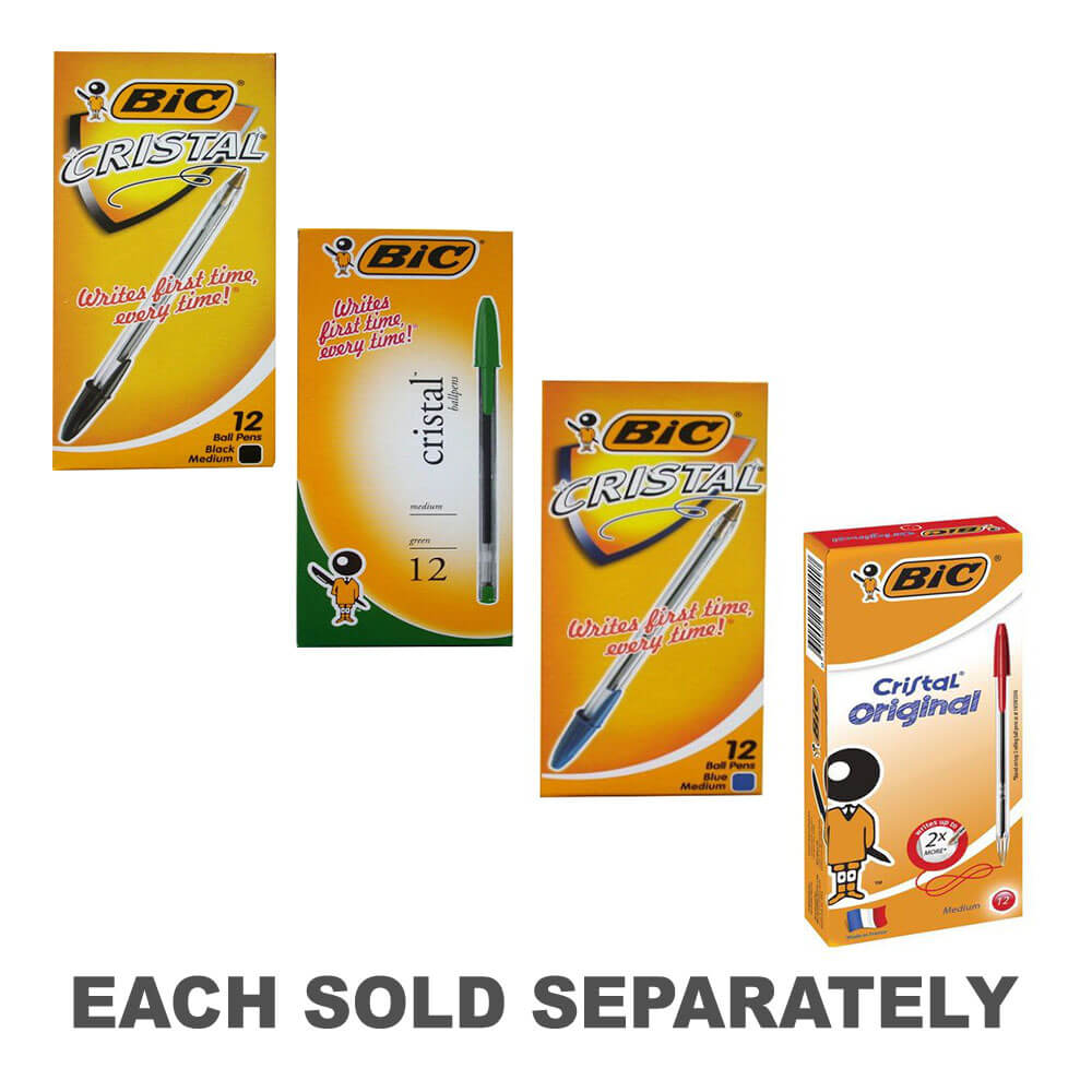BiC Cristal Original Ballpoint Pen (12/box)Medium Black