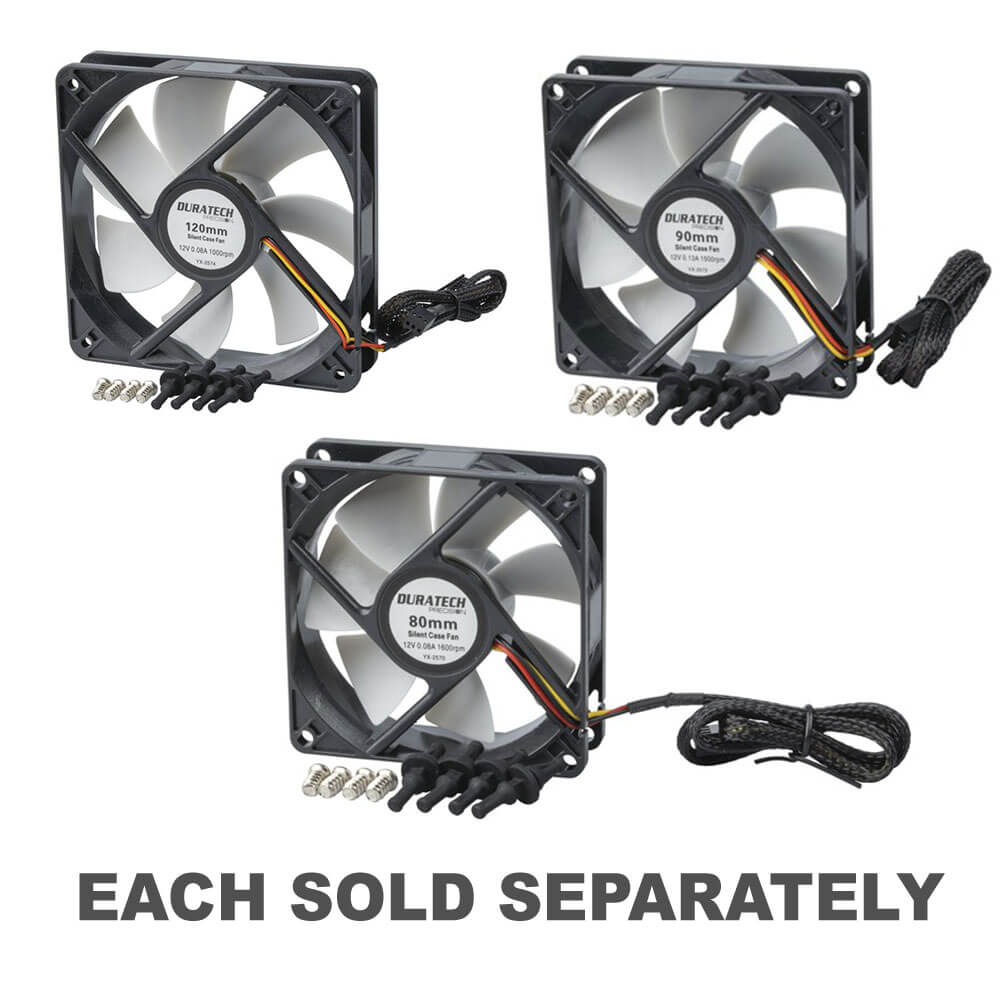 Duratech Silent Hydrodynamic Bearing Case Fan 12VDC120mm