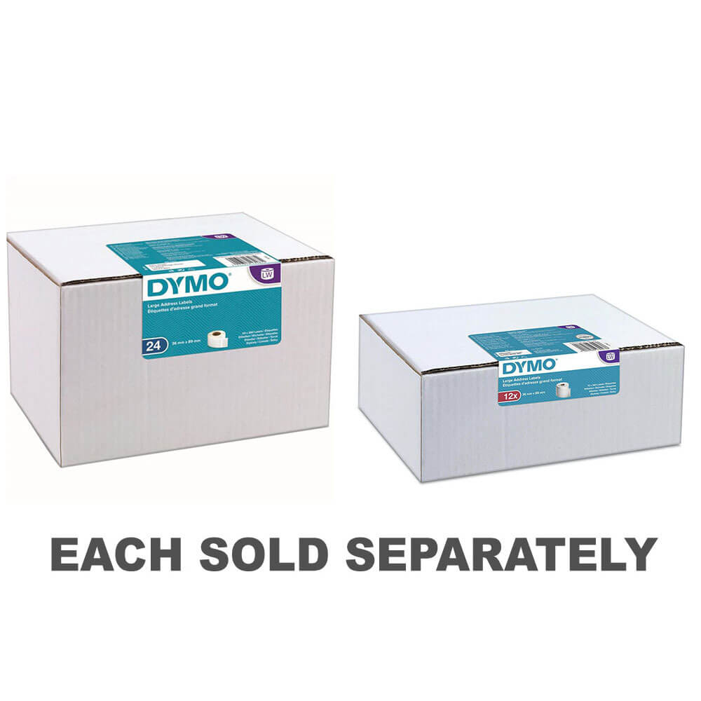 Dymo Large Address Paper Label 36x89mm White24pk