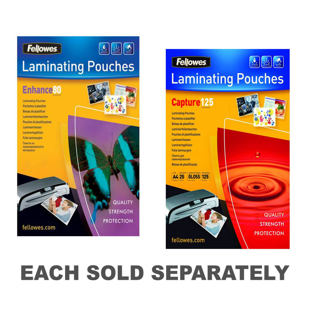 Fellowes Laminating Pouches Gloss A4 25pk125 micron