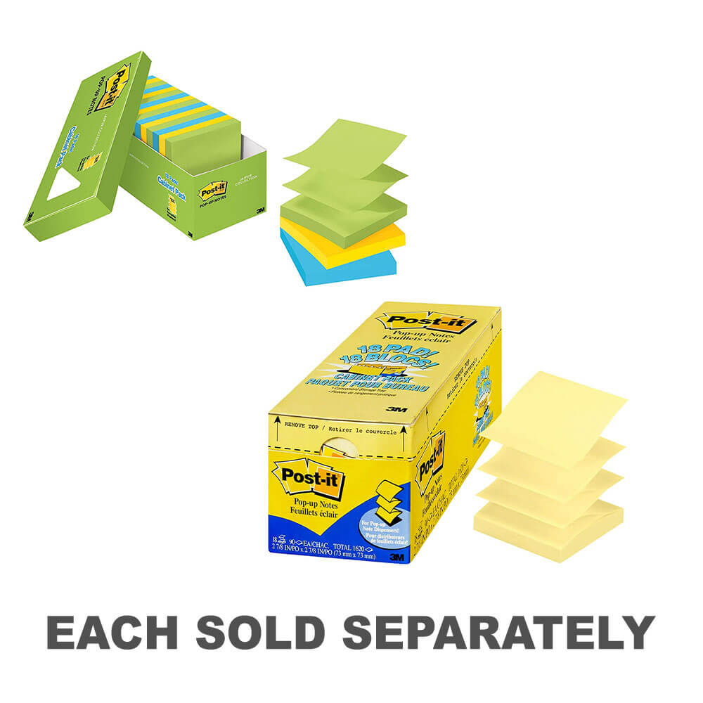 Post-it Cabinet Pack Pop-up Notes 76x76mm (18pk)Jaipur