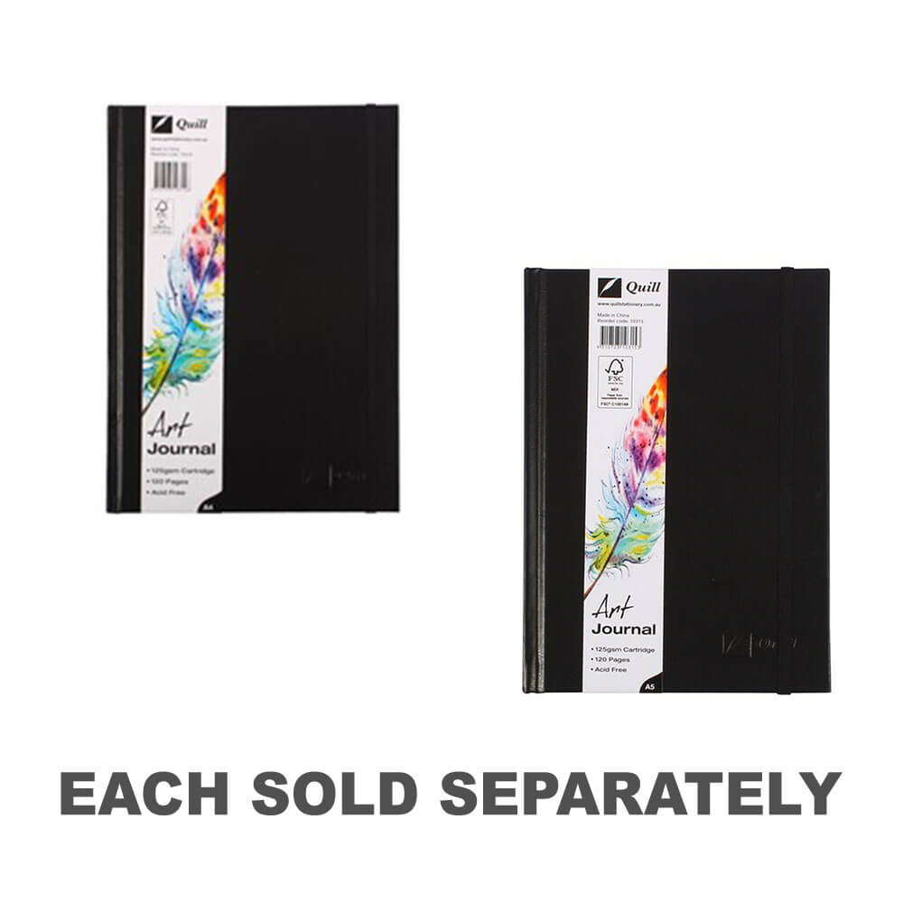 Quill Hard Cover Elastic Closure Art Journal 60 leavesA5