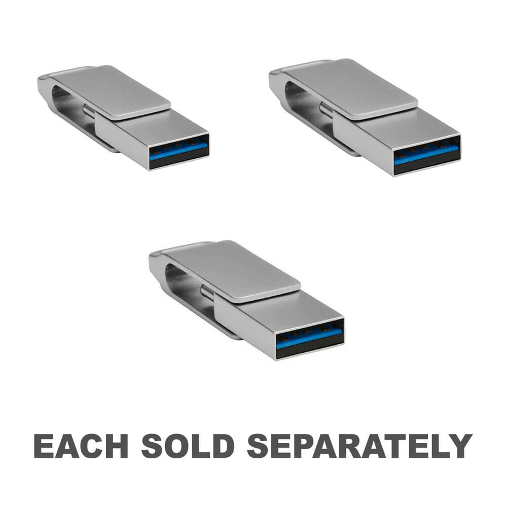 Shintaro USB-C and USB-A Pocket Disk Drive (Silver)128GB