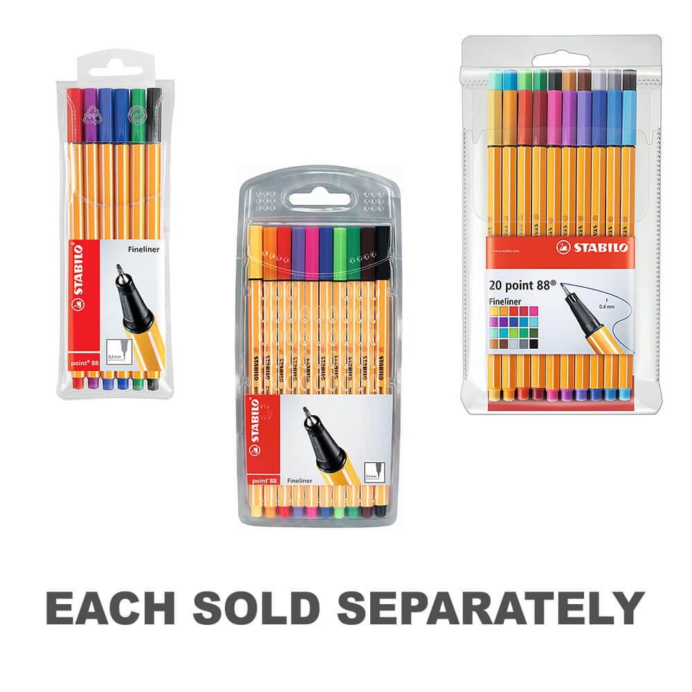 Stabilo Fibre Pen 0.4mm Tip Point10pk