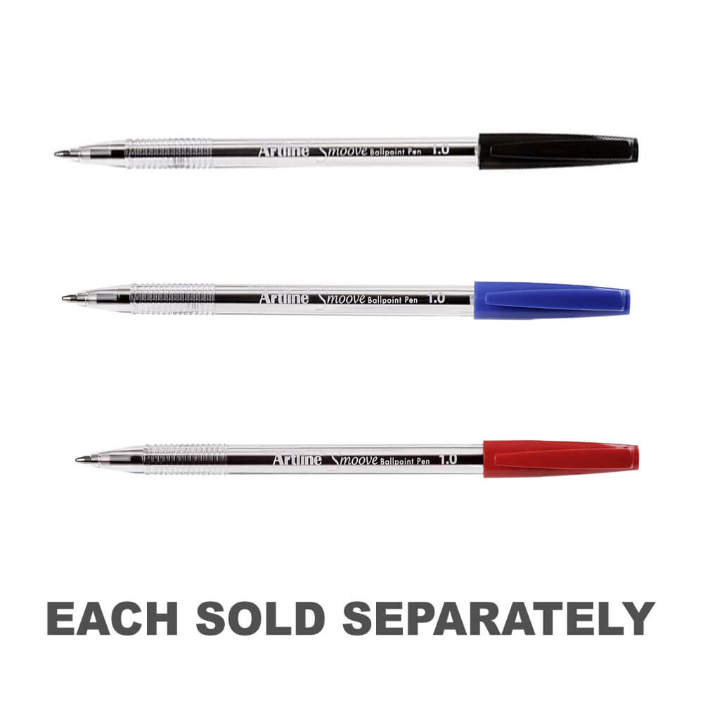Artline Smoove Medium Ballpoint Pen (12/box)Black