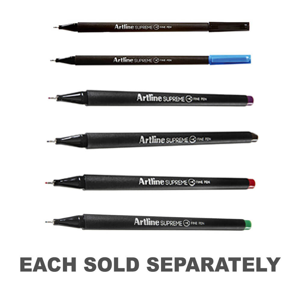Artline Supreme Fineline Pen 0.4mm (Box of 12)Black